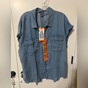 Buffalo by David Bitton Light Blue Denim Top XXL